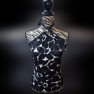 Michael Kors Floral Print Halter - Sz. Large